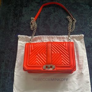 Rebecca Minkoff Genuine Leather Red Handbag